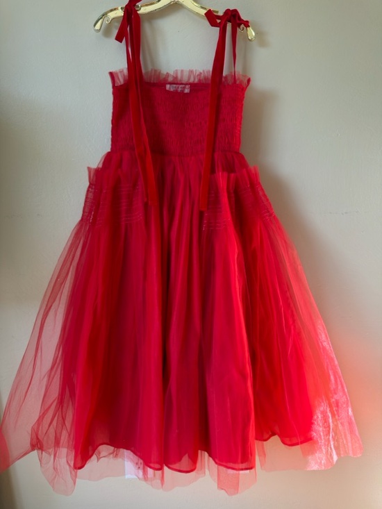 Sister Jane DREAM red palace tulle bow shoulder dress NWT m - Picture 6 of 11
